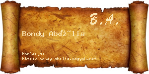 Bondy Abélia névjegykártya